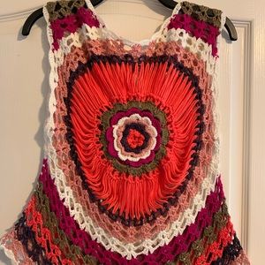 Amazing brilliant colored crocheted top